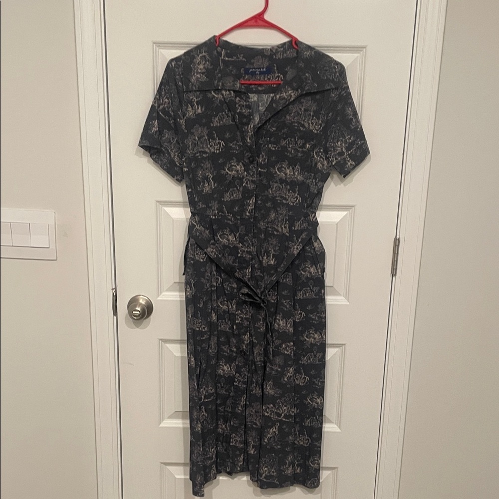 Lauren Black Patterned Midi Dress